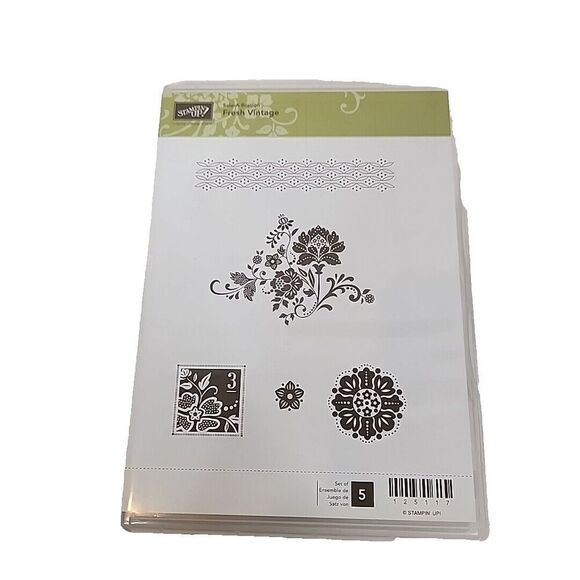 Stampin' Up! SALE-A-BRATION FRESH VINTAGE Stamp Set of 5 Floral Tree Postage - Picture 1 of 4